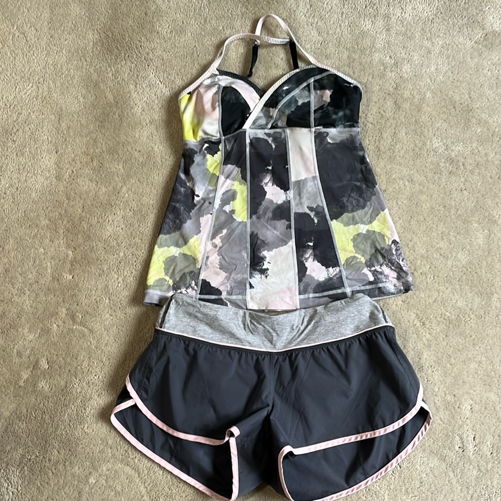 Like Lululemon new running shorts and tank